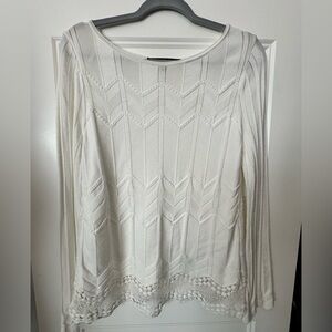 White House Black Market Lace Knit Top Sweater Size XSmall